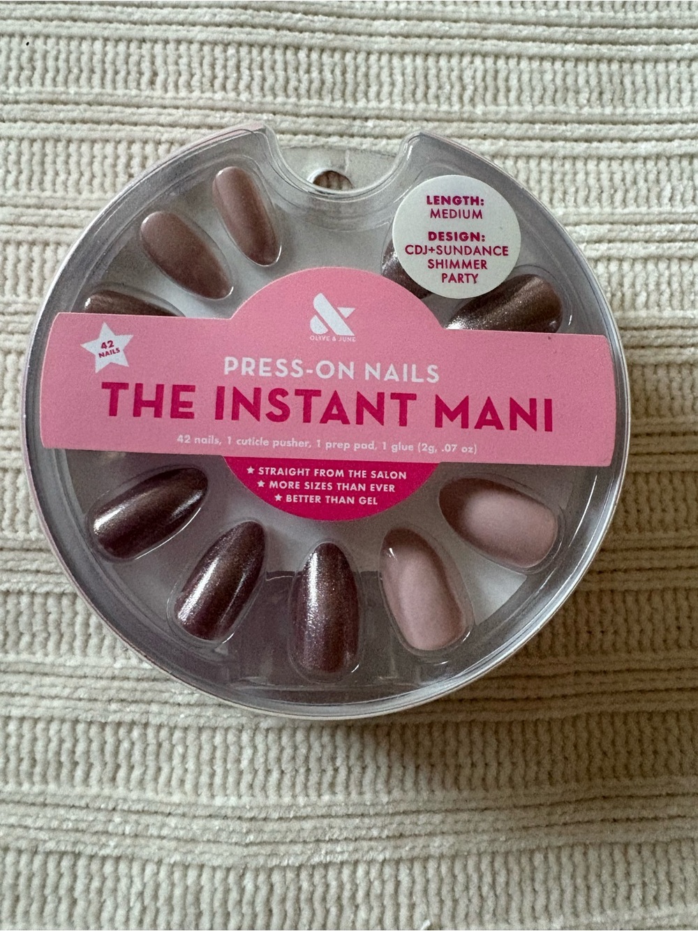New Olive & June The Instant Mani Press-On Nails - Pink & Mauve Set